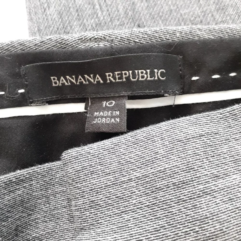 Banana Republic Sloan Skinny-Fit Textured Pant in Gray Size 10